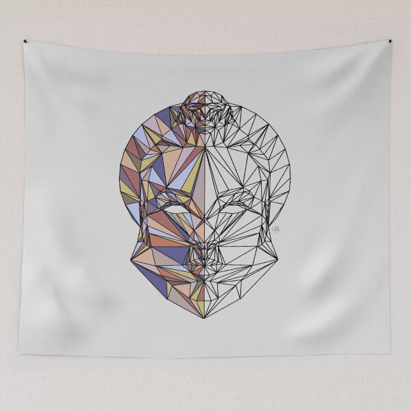 Item preview, Modern Geometric Portrait in Triangles - Semi-Colored Proposal designed and sold by YaraCreatyque.