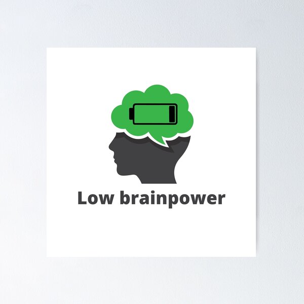 Item preview, Brainpower Battery Empty designed and sold by oconghd.
