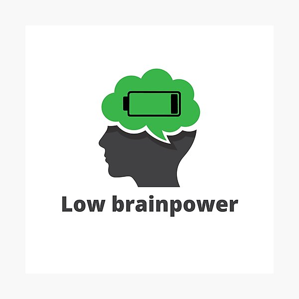 Item preview, Brainpower Battery Empty designed and sold by oconghd.