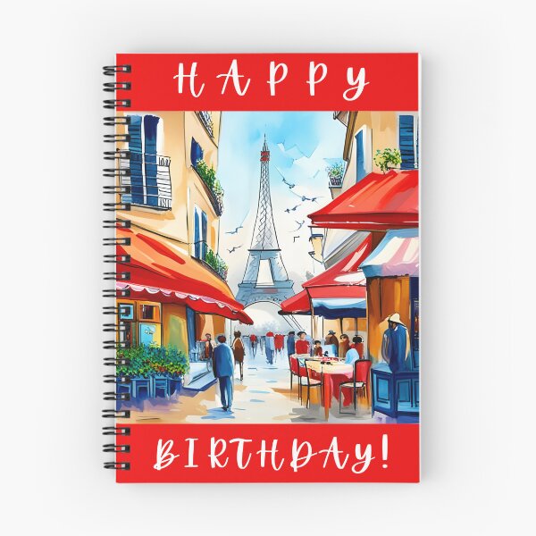 Item preview, Paris Happy Birthday Card with Eiffel Tower designed and sold by JackFreestone.