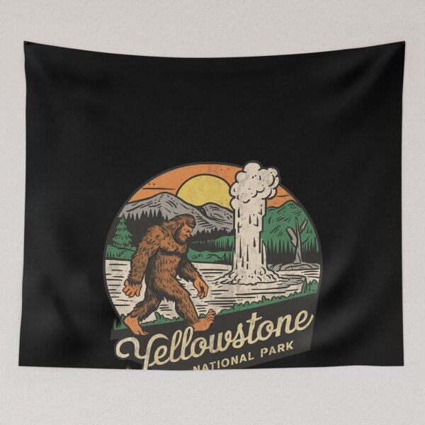 Item preview, Yellowstone national park badge vintage decal  designed and sold by BrutalGrafix.