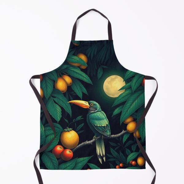Item preview, Tropical Bird eyeing the fruits in the Jungle at Night designed and sold by Ray's Photos & Art.