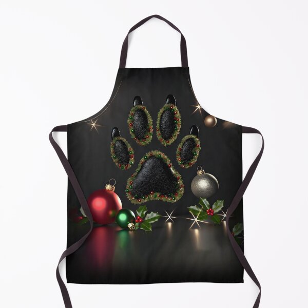 Item preview, Pawfect Christmas: Festive Paw Print with Sparkling Ornaments designed and sold by CoolVisionStd.