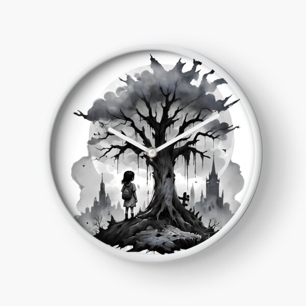 Item preview, Girl under tree looking a the big scary city designed and sold by heggis030.