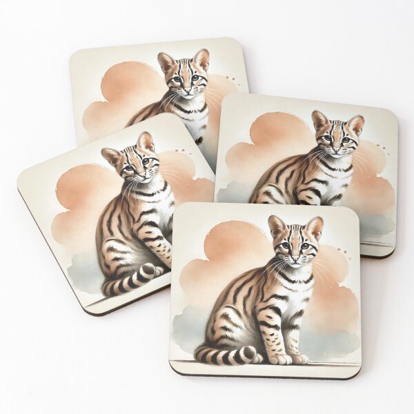 Item preview, Elegant Toyger cat in watercolor designed and sold by ideandesign.