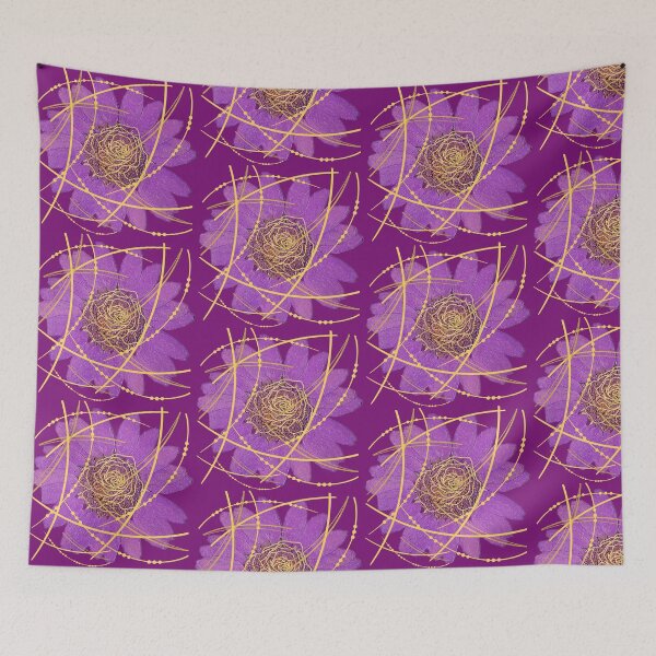 Item preview, Elegant Purple Rose with Golden Lines designed and sold by Arte82.