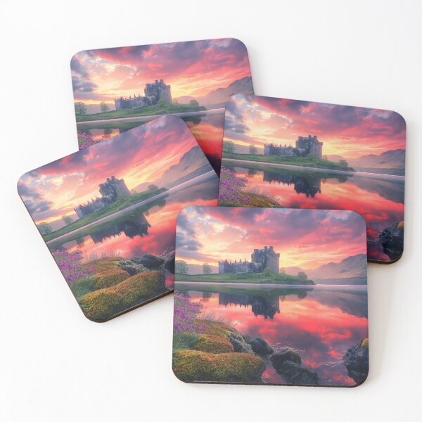 Item preview, Castle ruins in England at sunset - Landscape photography designed and sold by TheArtistOf2022.