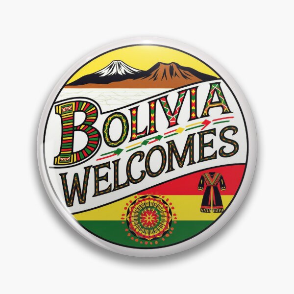Item preview, Bolivia Welcomes Flag Map Lake Titicaca designed and sold by AnimalsDH305.