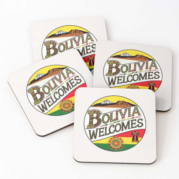 Item preview, Bolivia Welcomes Flag Map Lake Titicaca designed and sold by AnimalsDH305.