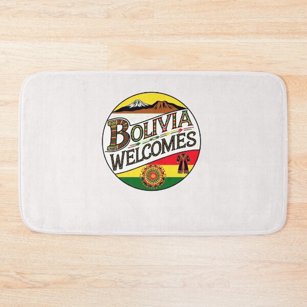 Item preview, Bolivia Welcomes Flag Map Lake Titicaca designed and sold by AnimalsDH305.