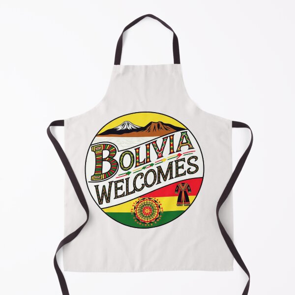 Item preview, Bolivia Welcomes Flag Map Lake Titicaca designed and sold by AnimalsDH305.