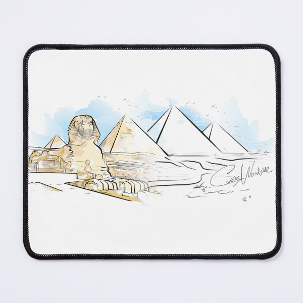 Item preview, Pyramids & Sphinx at Giza Watercolour designed and sold by Curtis Ryan Woodside Productions.