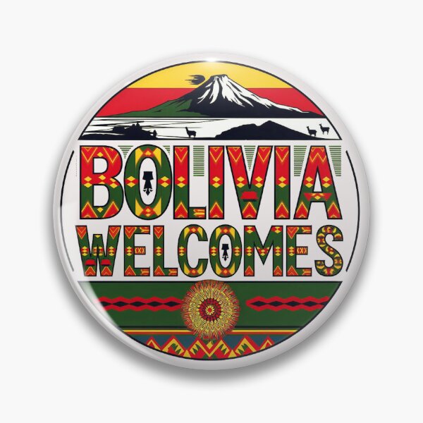 Item preview, Bolivia Welcomes Flag Map Lake Titicaca designed and sold by AnimalsDH305.