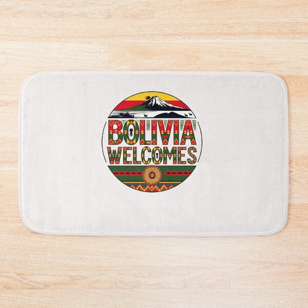 Item preview, Bolivia Welcomes Flag Map Lake Titicaca designed and sold by AnimalsDH305.