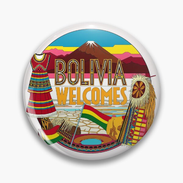 Item preview,  Bolivia Welcomes Flag Map Lake Titicaca designed and sold by AnimalsDH305.