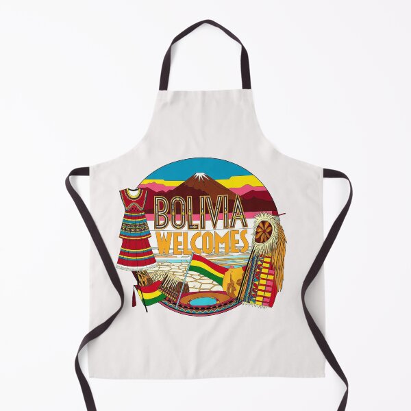 Item preview, Bolivia Welcomes Flag Map Lake Titicaca designed and sold by AnimalsDH305.