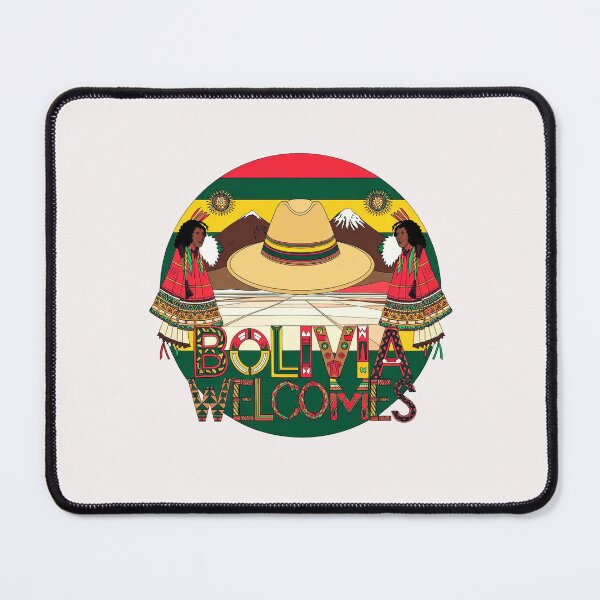 Item preview, Bolivia Welcomes Flag Map Lake Titicaca designed and sold by AnimalsDH305.
