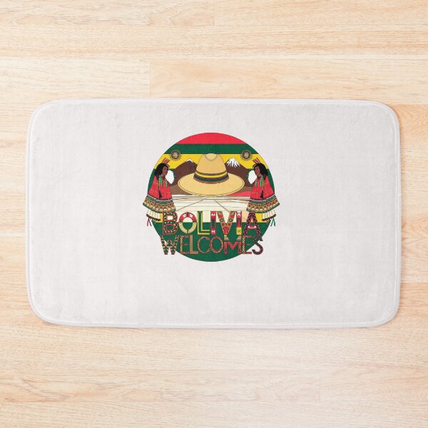 Item preview, Bolivia Welcomes Flag Map Lake Titicaca designed and sold by AnimalsDH305.