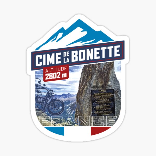 Vista previa del artículo con la obra «Cime de la Bonette | Pegatinas», diseñado y vendido por Moppedhotel.