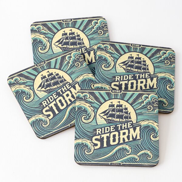 Item preview, Ride the Storm: A Nautical Retro Adventure designed and sold by bb-tees-by-mlee.
