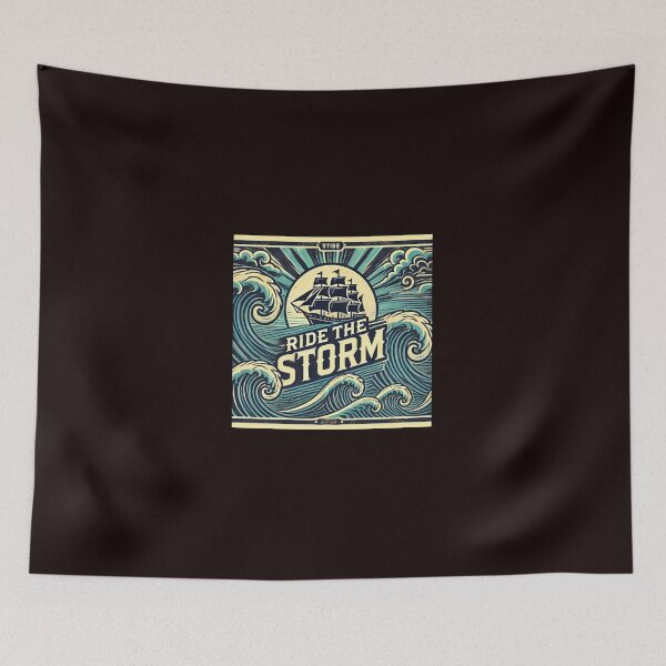 Item preview, Ride the Storm: A Nautical Retro Adventure designed and sold by bb-tees-by-mlee.