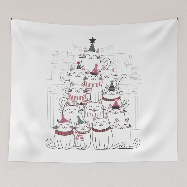 Item preview, Festive Cats designed and sold by Angry Swan Designs.