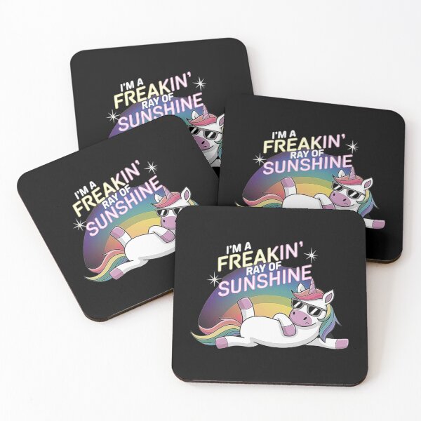 Item preview, Funny Unicorn with Sunglasses on a Rainbow Background-For Unicorn Lovers designed and sold by love3617.