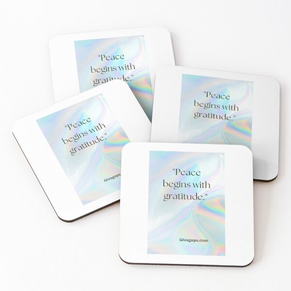 Item preview, "Peace begins with gratitude." designed and sold by CUTESTUFFnow.