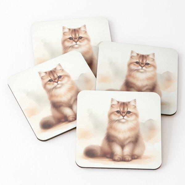 Item preview, Elegant dreamy York Chocolate cat in watercolor painting designed and sold by ideandesign.