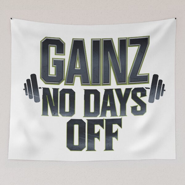 Item preview, GAINZ, NO DAYS OFF GYM THEME designed and sold by BugiDesignArt.