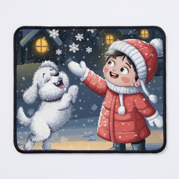 Artikelvorschau, Herzerwärmendes Winterdesign: Kinder- und Hundespaß entworfen und verkauft von pnidesign.