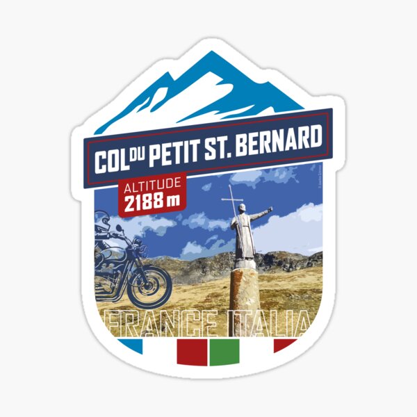 Vista previa del artículo con la obra «Col del Pequeño San Bernardo | Pegatinas», diseñado y vendido por Moppedhotel.