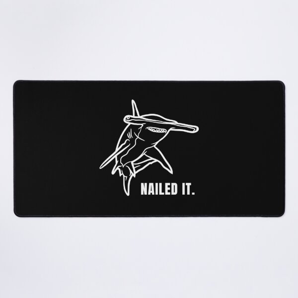 Item preview, Nailed It Hammerhead Shark Pun Humor designed and sold by FarmOfCuties.