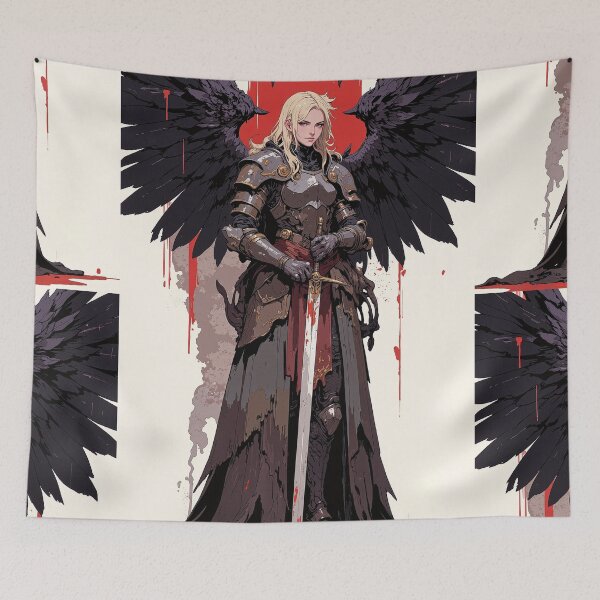 Item preview, Armored warrior with wings focused and ready designed and sold by MadeByHaresShop.