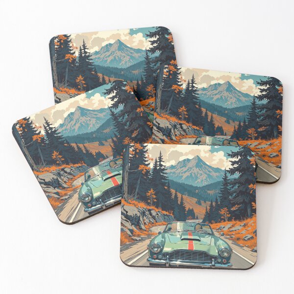 Item preview, Autumn serenade a light green vintage car on designed and sold by MadeByHaresShop.