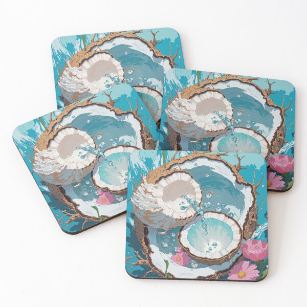 Item preview, Bamboo coconut seashell harmony floating blossoms and underwater designed and sold by MadeByHaresShop.