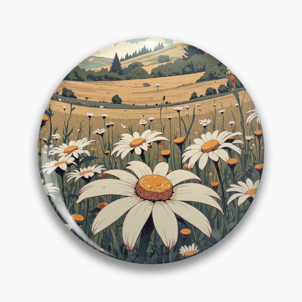 Item preview, Blossoms amidst the horizon a field of daisies designed and sold by MadeByHaresShop.