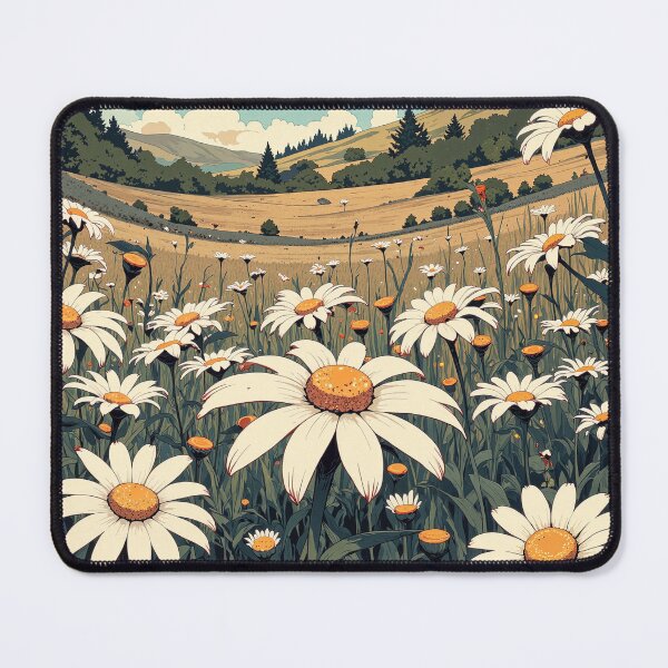 Item preview, Blossoms amidst the horizon a field of daisies designed and sold by MadeByHaresShop.