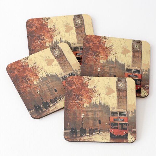 Item preview, London Autumn Vibe Painting Vintage Poster Art designed and sold by GrinGalore.