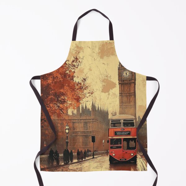 Item preview, London Autumn Vibe Painting Vintage Poster Art designed and sold by GrinGalore.