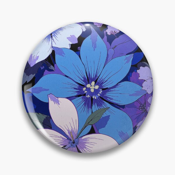 Item preview, Blue purple bloom floral fascination designed and sold by MadeByHaresShop.