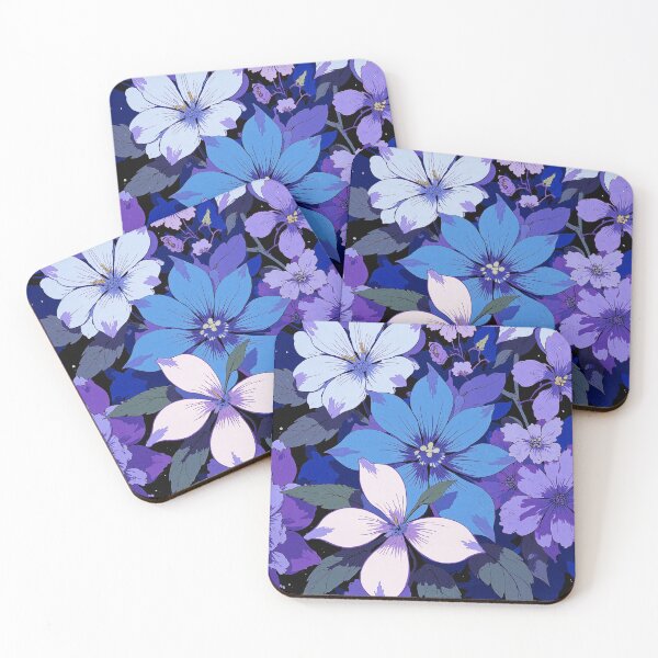 Item preview, Blue purple bloom floral fascination designed and sold by MadeByHaresShop.