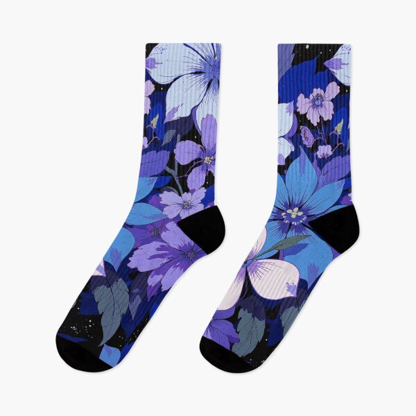 Item preview, Blue purple bloom floral fascination designed and sold by MadeByHaresShop.