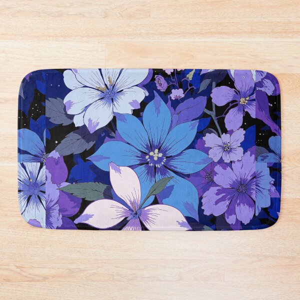 Item preview, Blue purple bloom floral fascination designed and sold by MadeByHaresShop.