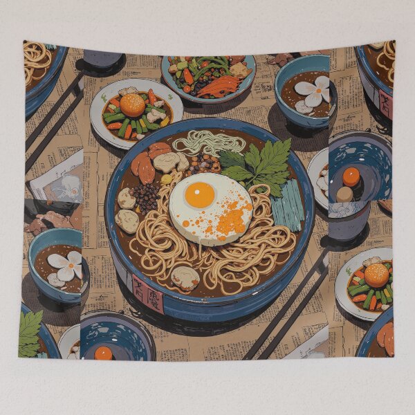 Item preview, Platos variados en cuenco azul para preparar abundantes festines designed and sold by MadeByHaresShop.