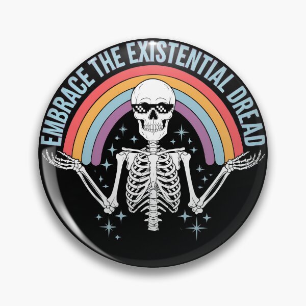 Item preview, Embrace the Existential Dread: Skeleton Zen designed and sold by FocusedPatterns.