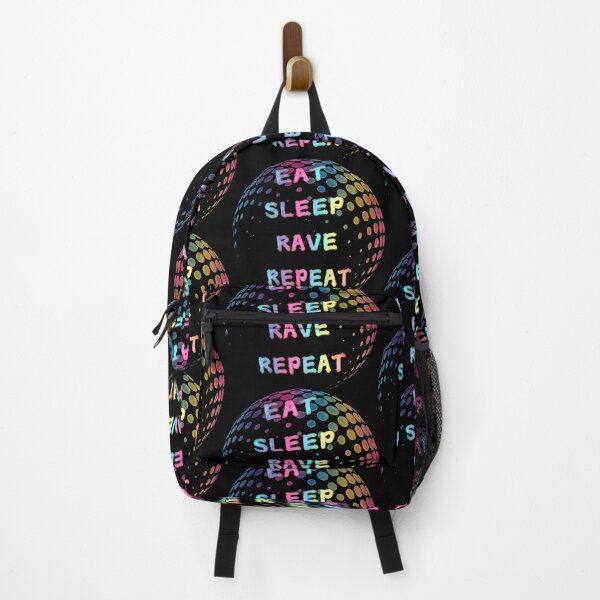 Item preview, Psychedelic Rave Ball Eat sleep rave repeat designed and sold by Hen-C-Art.