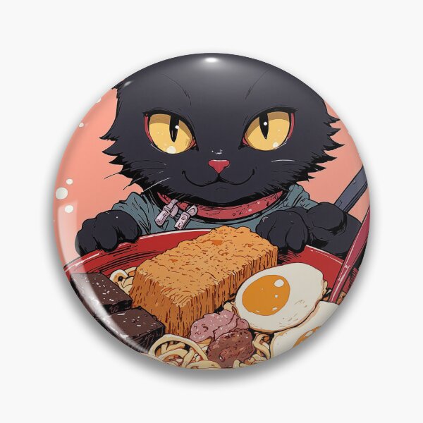 Item preview, Cat in a noodle bowl whimsical feast designed and sold by ShroomForge.