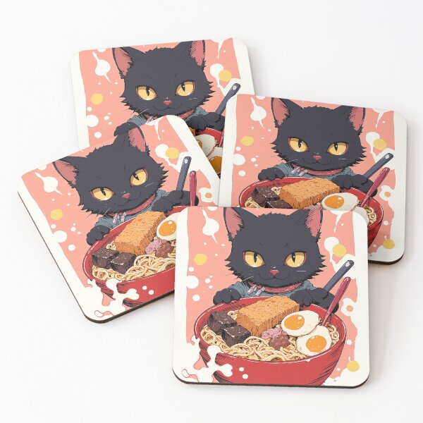 Item preview, Cat in a noodle bowl whimsical feast designed and sold by ShroomForge.