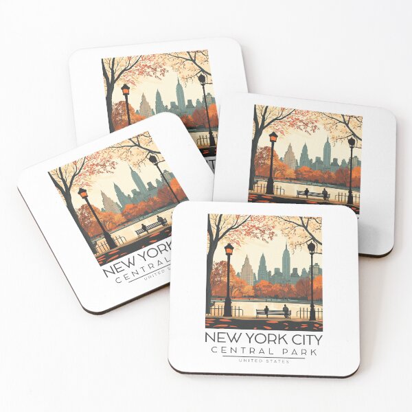 Item preview, A Vintage Travel Illustration of the Central Park in New York - US designed and sold by GoodOldVintage.